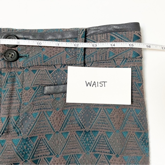 Anthropologie Cartonnier Charlie Ankle Pants 4 gray jacquard trousers cropped - Picture 9 of 12